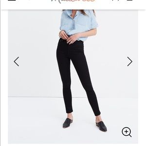 Madewell 10” high-rise skinny-black-size 29